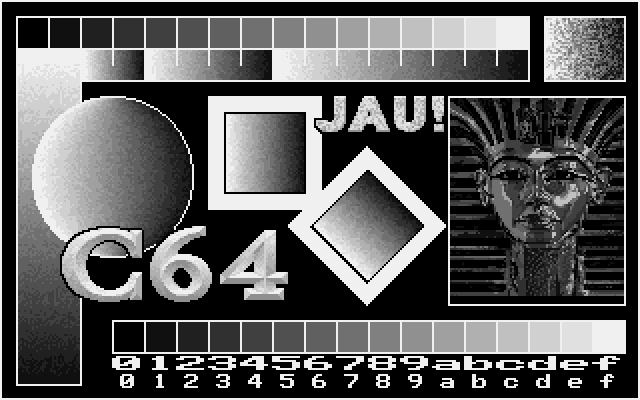 16 echte Graustufen (auf dem Mega65) 16 echte Graustufen (auf dem Mega65)